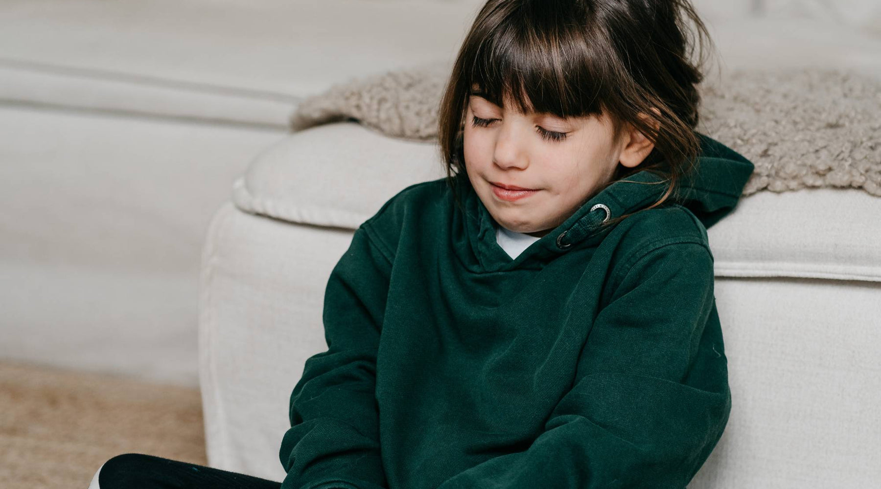 child doing breathwork