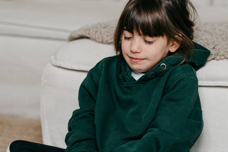 child doing breathwork