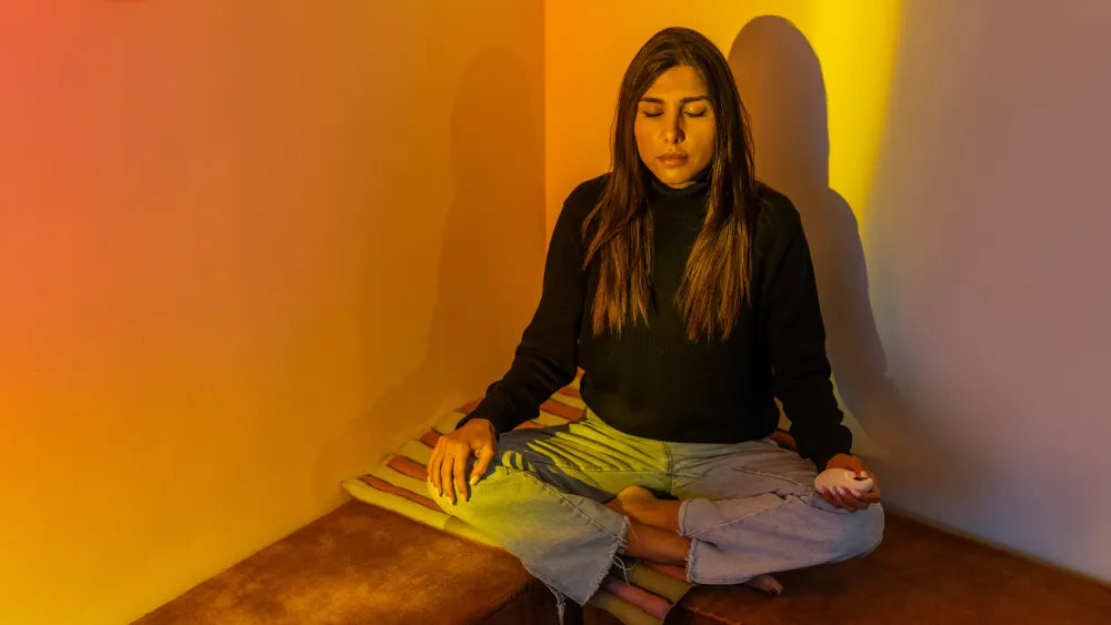 woman meditating